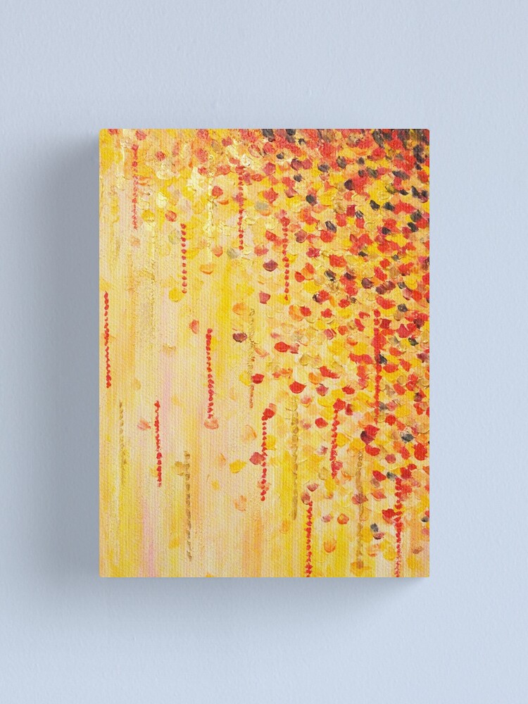 4x4 Mini Canvas Acrylic Painting Orange Fall Sunset // Room Decor // Gift  Ideas 