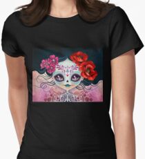 Amelia Calavera - Sugar Skull Women's Fitted T-Shirt
