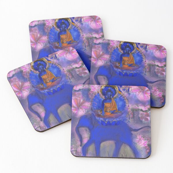 Item preview, Akshobya Buddha on Blue Elephant designed and sold by Visuddhi.