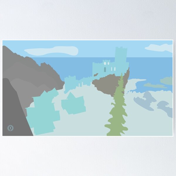 Item preview, Skyrim Winterhold Landscape Vector Artwork designed and sold by Tamriel's Wanderer.