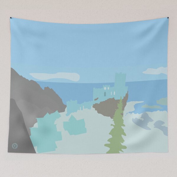 Item preview, Skyrim Winterhold Landscape Vector Artwork designed and sold by Tamriel's Wanderer.