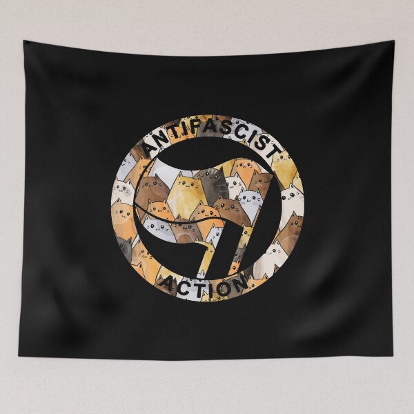 Item preview, Anti facist Symbol - Cats Anti Facist Flag designed and sold by mydoodlesateme.