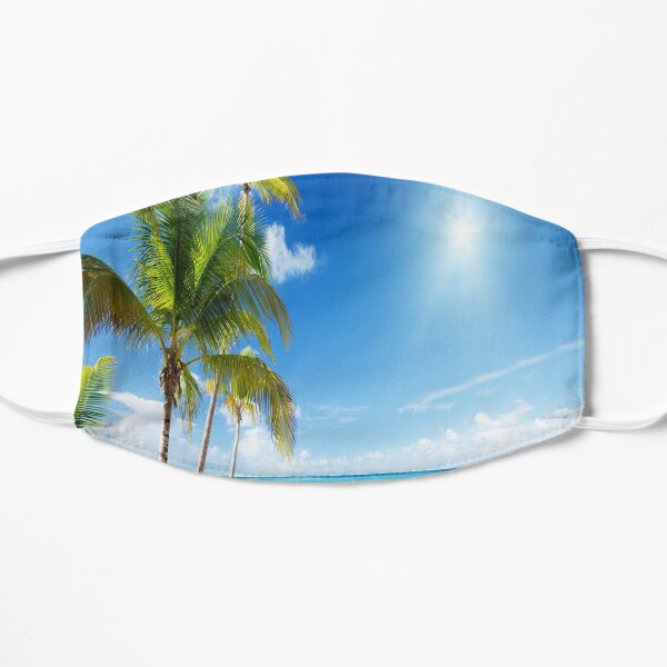 Tropical Beach Paradise Flat Mask