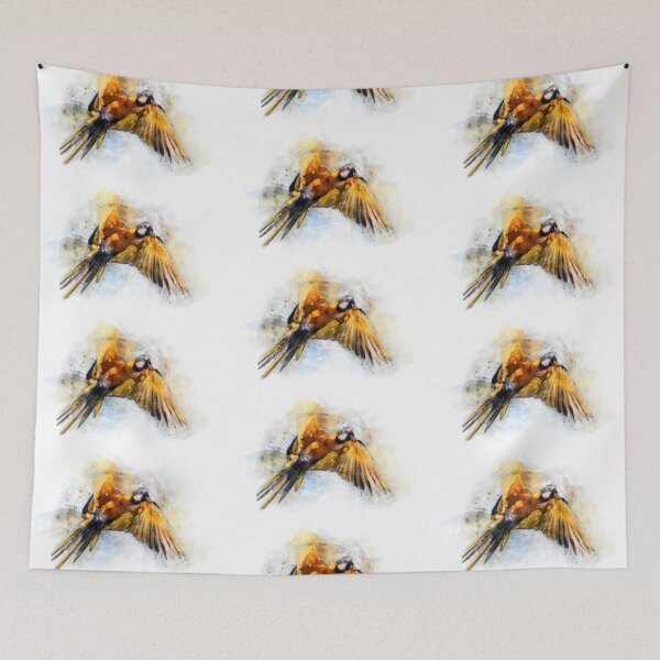 Item preview, Blue Macaw in flight watercolor designed and sold by Grégory DUBUS.