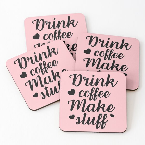 Item preview, Drink Coffee Make Stuff Creative Artist Sticker Crafters Quotes designed and sold by MysticMagpie.