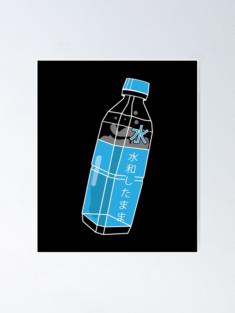 Aesthetic Harajuku Water Bottle Stay Hydrated Japanese Text product Poster  for Sale by D-C-Designs