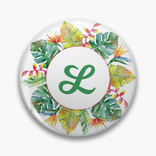 Item preview, Tropical Leaves Monogram L designed and sold by MysticMagpie.