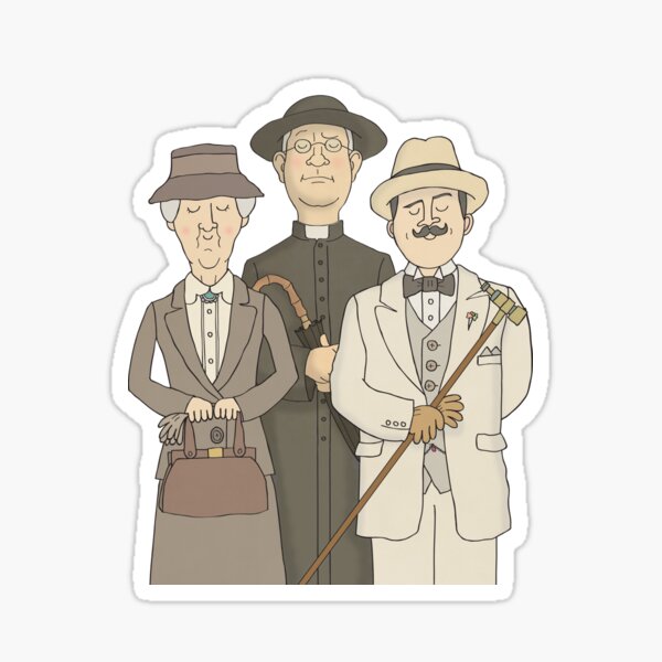 Poirot, Marple and Father Brown Sticker