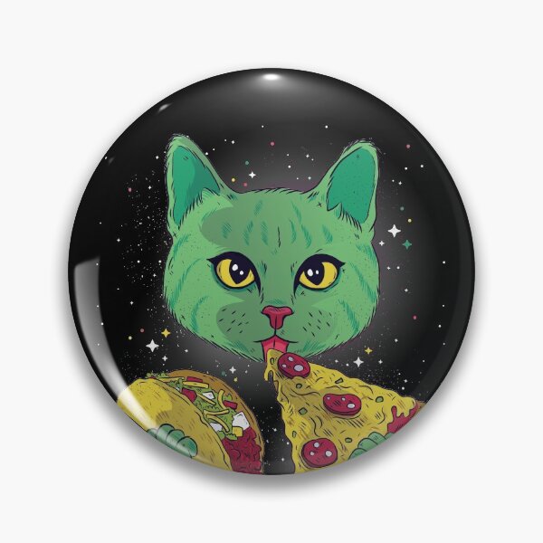 Item preview, Space Cat Eating Pizza designed and sold by DavinciStore21.