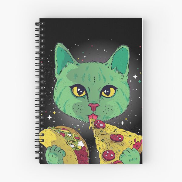 Item preview, Space Cat Eating Pizza designed and sold by DavinciStore21.