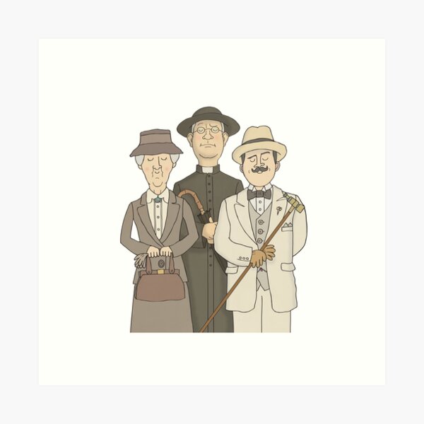 Poirot, Marple and Father Brown Art Print