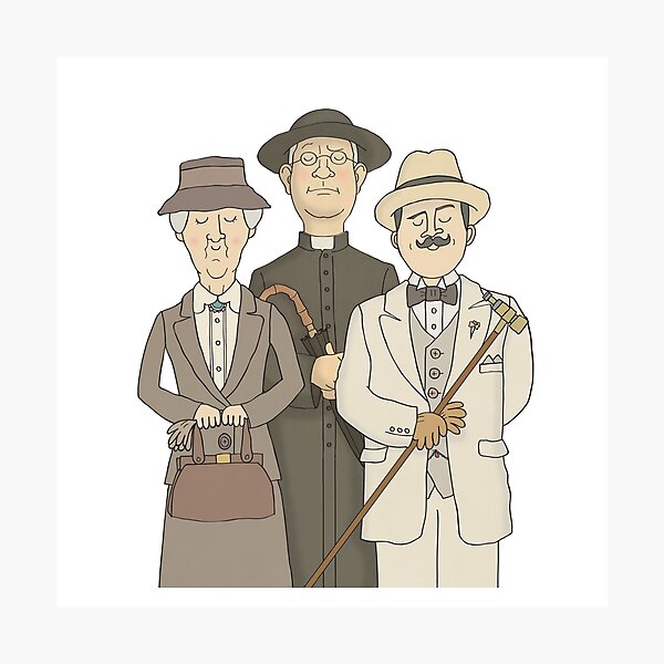 Poirot, Marple and Father Brown Photographic Print