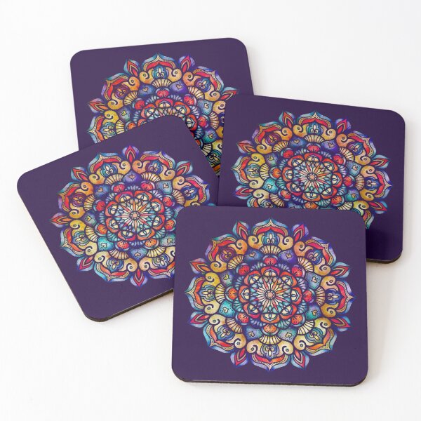 Item preview, Colorful Flower Mandala designed and sold by serenaking.