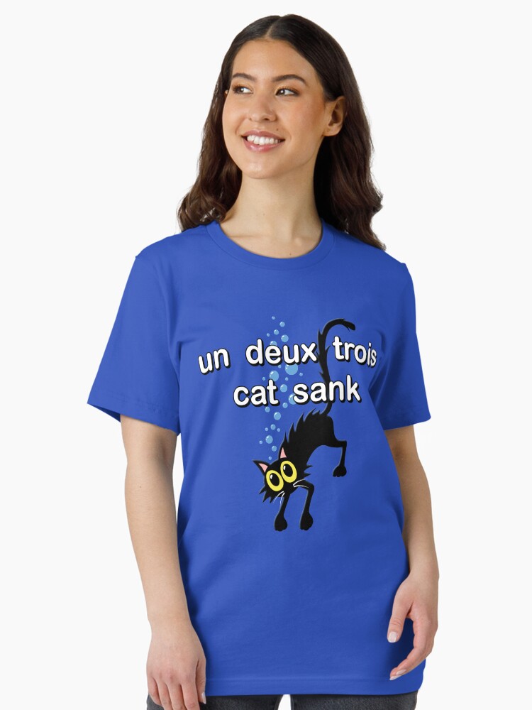 Un Deux Trois Cats Sank T-shirt, Unisex Short Sleeve Graphic Tee, Funny - Foto 10