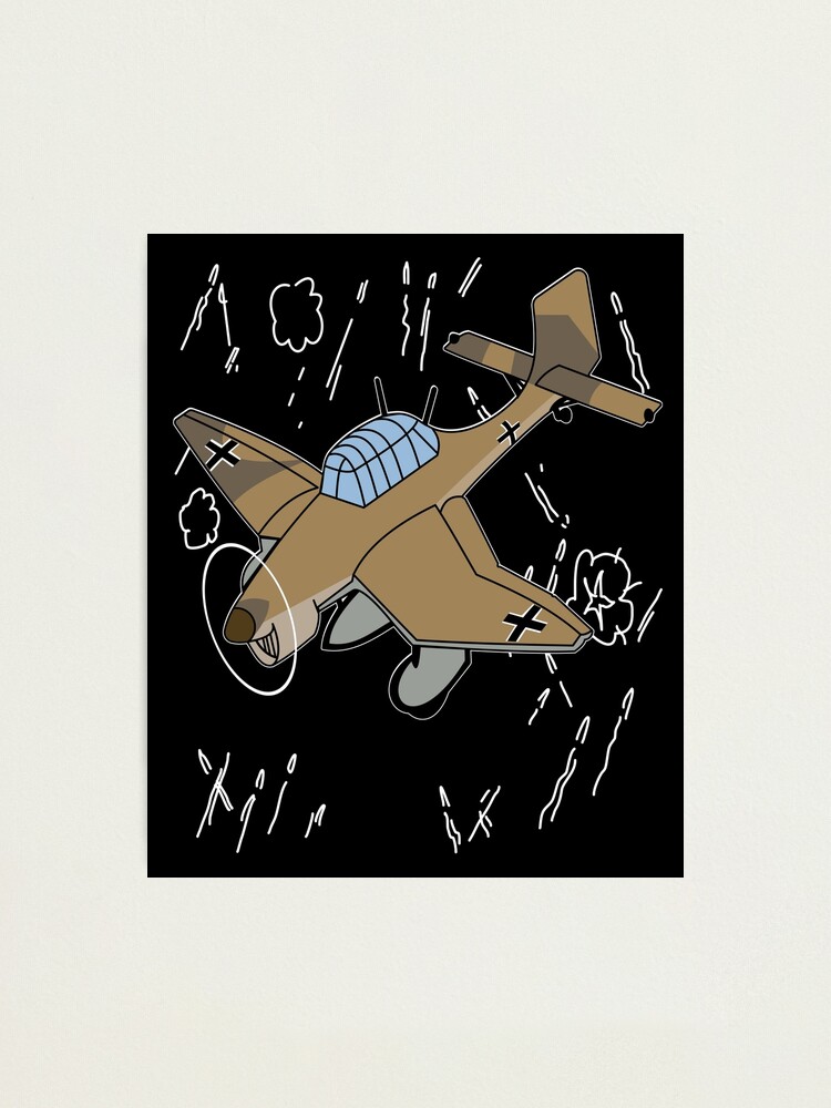 Stuka Dive Bomber Ju 87 WW2 German Airplane Warplane Cartoon Art Gift Stuka Dive Bomber Ju 87 WW2 German Airplane Warplane Cartoon Art Gift