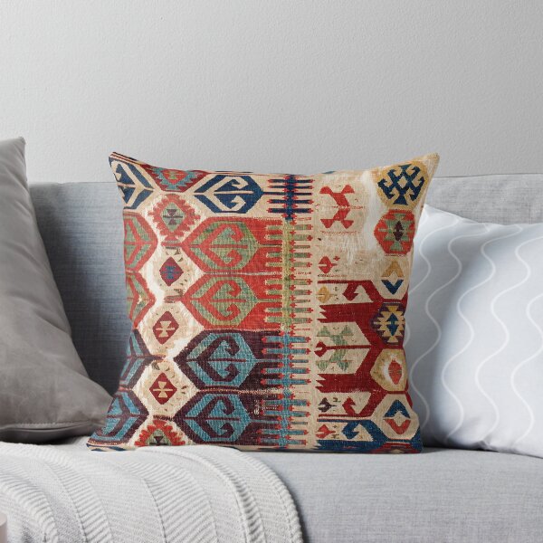 Item preview, Aksaray Tribal  Antique Turkish Kilim Print designed and sold by Vicky Brago-Mitchell®.