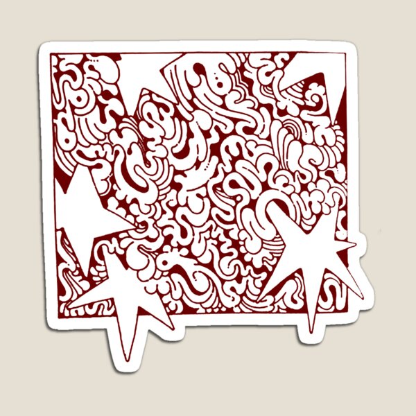 abstract star pattern Magnet