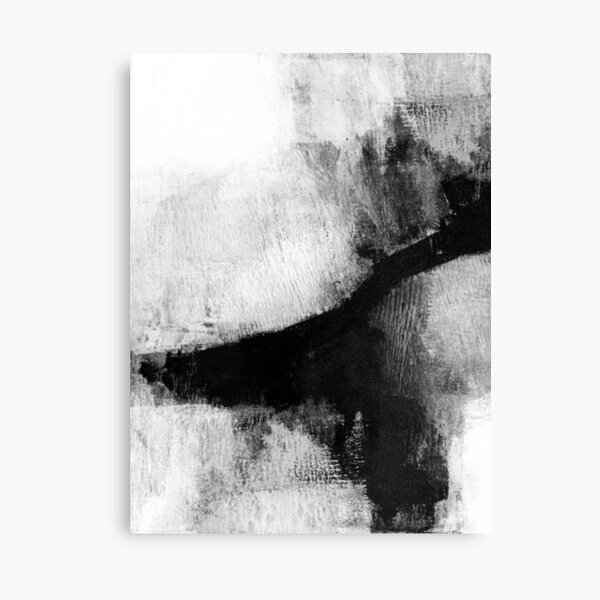 Item preview, Contemporary Black and White Abstract Painting - Delve 2 designed and sold by Janine Aykens.
