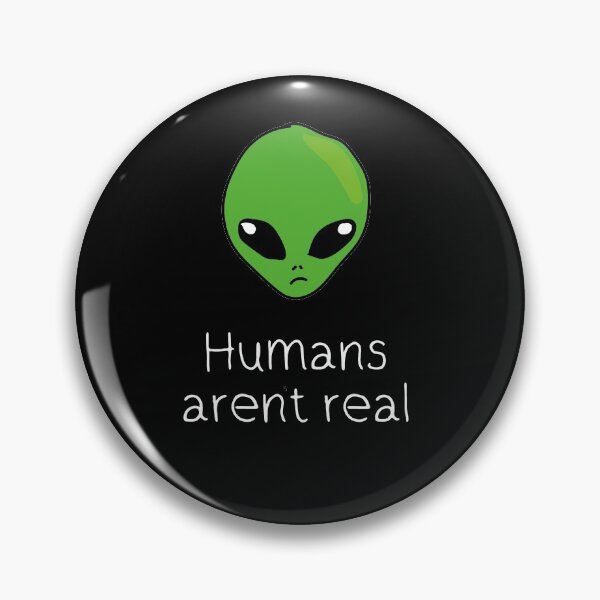 Item preview, Humans aren't real (black background) designed and sold by Makestudio.