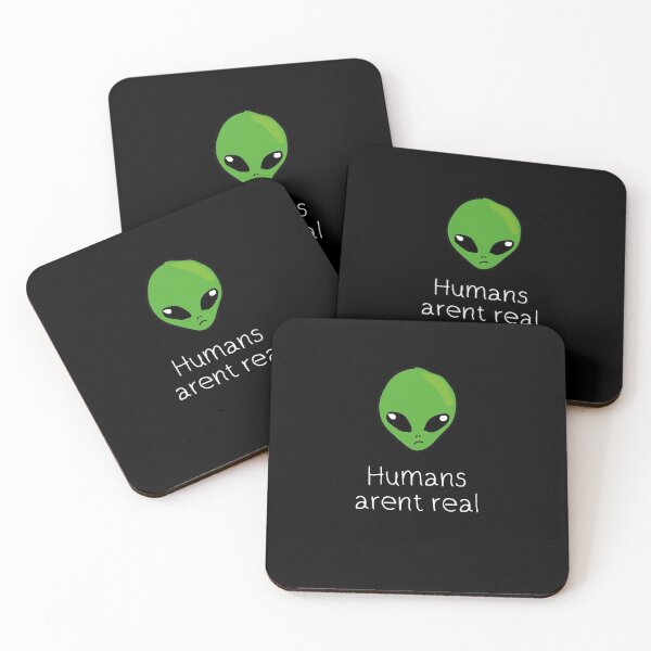 Item preview, Humans aren't real (black background) designed and sold by Makestudio.