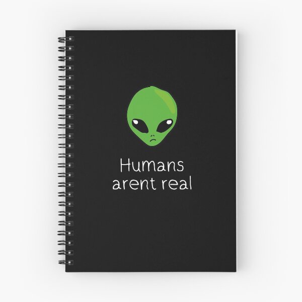 Item preview, Humans aren't real (black background) designed and sold by Makestudio.