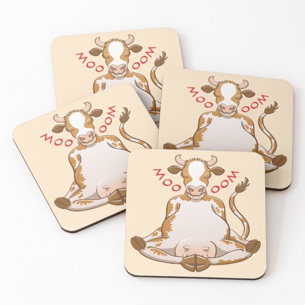 Item preview, Beautiful cow meditating while changing moo into oom designed and sold by Zoo-co.