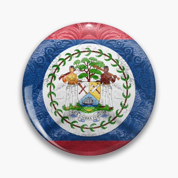 Item preview, Belize Flag - Paisley Pattern designed and sold by zeautees.
