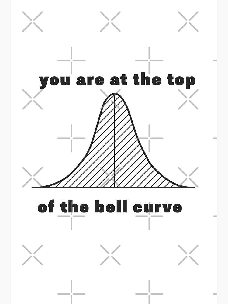 you are the top the bell curve " Art Board Print for Sale FunnyGrief | Redbubble