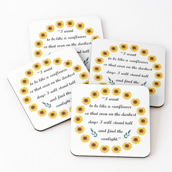Item preview, I want to be like a sunflower, Sunflower, Quote, Motivational Design, Sunflower circle designed and sold by belllieve.