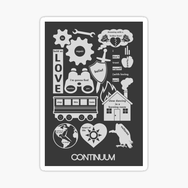 Continuum John Mayer Album Visualization Sticker