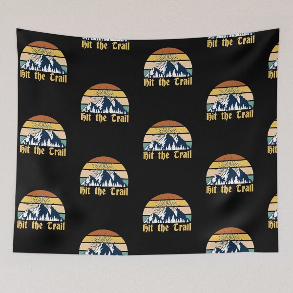 Item preview, Hit the Trail, Retro Style Vintage Running camping Graphic designed and sold by Akmloza.