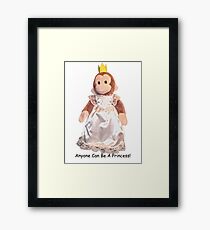Anyone Can Be A Princess! - Black Text Framed Print