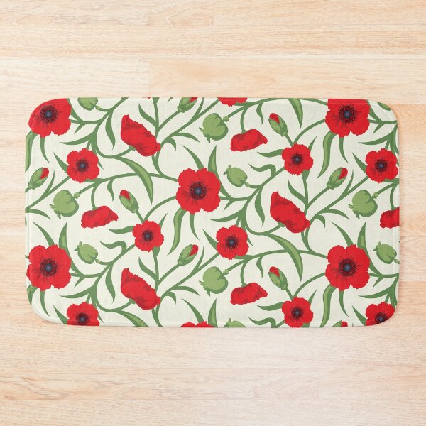 Item preview, Red carnations on a cream background designed and sold by Espinoza Creative.