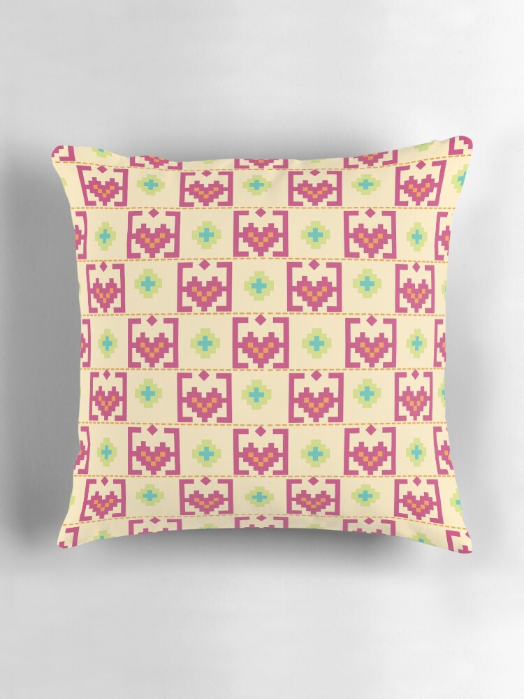 Thumbnail 3 of 4, Pillow, Hearts in modern style designed and sold by starchim01.