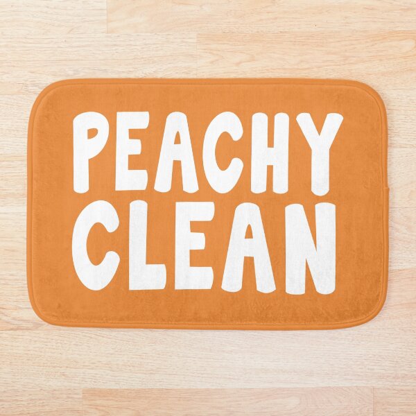 Peachy Clean - Funny Saying Bath Mat