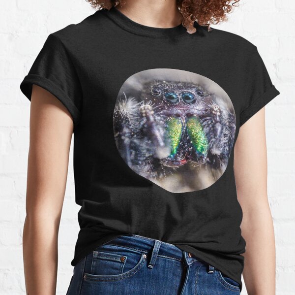 Lil' Hairy Face, Jumping Spider Macro Photograph Classic T-Shirt