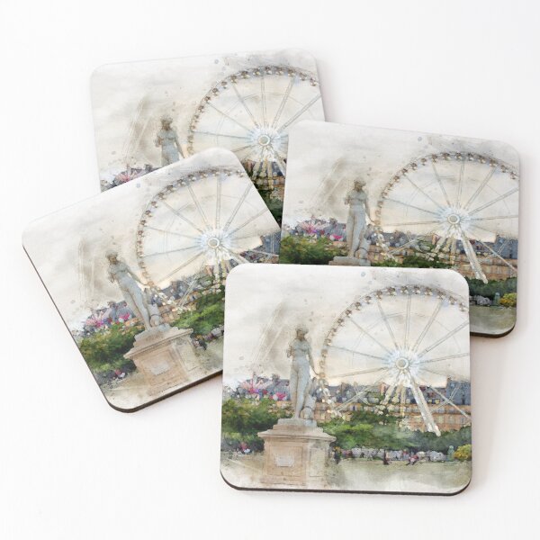 Item preview, Ferris Wheel in the Tuileries Gardens watercolor designed and sold by Grégory DUBUS.