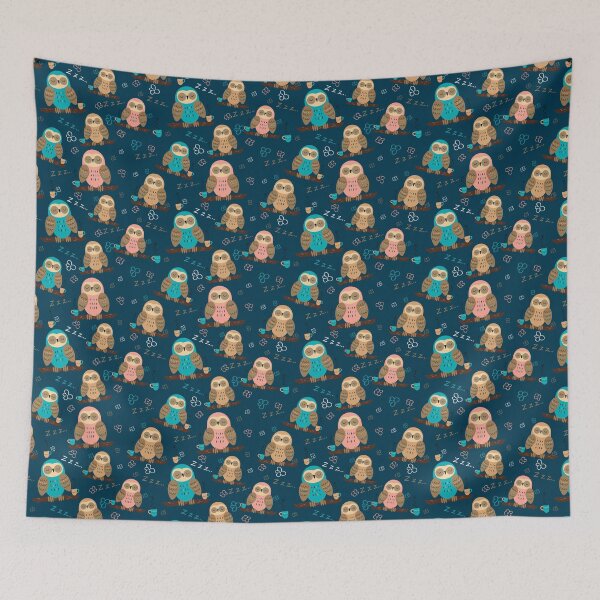 Item preview, Sleepy owl autumn background designed and sold by TheSimpleMan.