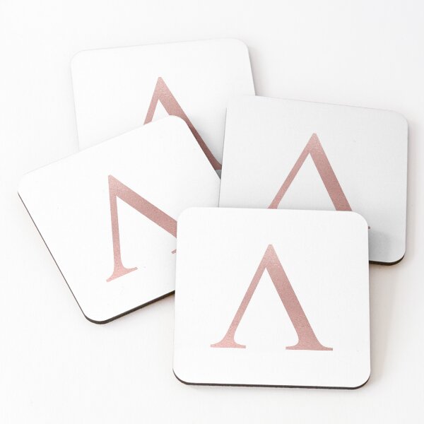 Item preview, LAMBDA ROSE GOLD GREEK LETTER designed and sold by Stickers by SoSrat.
