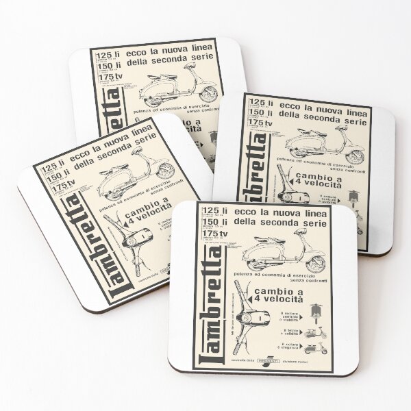 Lambretta fiche Coasters (Set of 4)