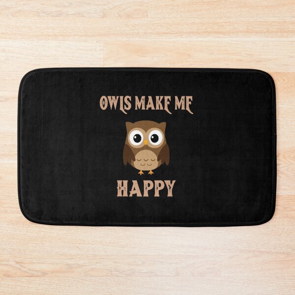 Item preview, Owls Make Me Happy designed and sold by ZEDSOU ⭐⭐⭐⭐⭐.