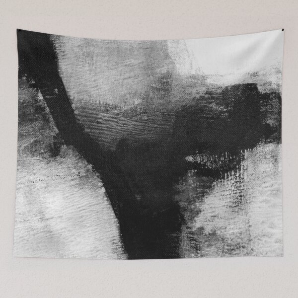 Item preview, Contemporary Black and White Abstract Painting - Delve 1 designed and sold by Janine Aykens.