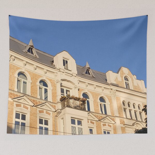Item preview, Classical building Polish architecture light colors house designed and sold by AmeliasArtistry.