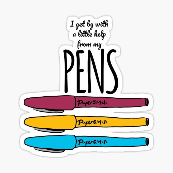 Teaching With Flair Pens Funny Sarcasm Teacher' Sticker