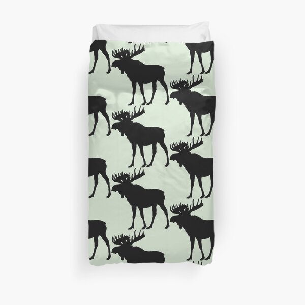 Moose Silhouette Cabin Wilderness Decor And Wear Duvet Cover