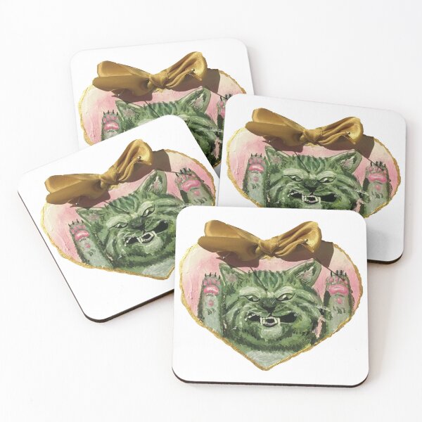 Item preview, Aggressive pistachio green cat heart designed and sold by jdonado.