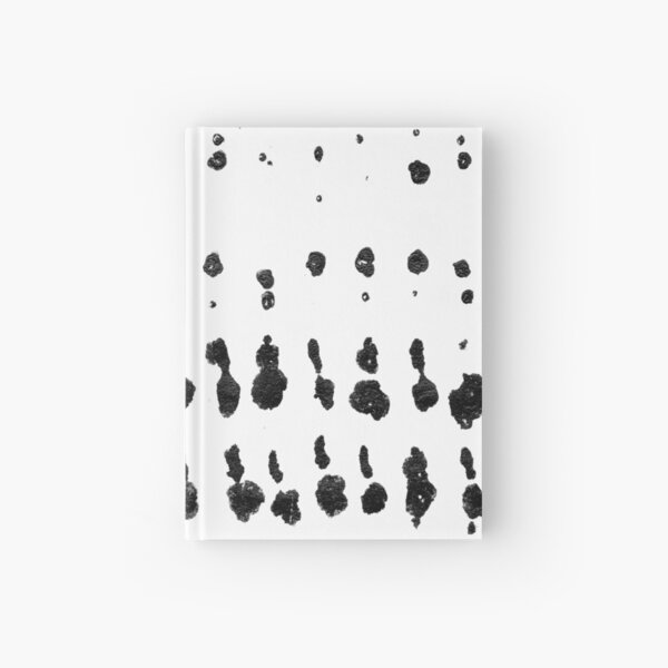 Modern Abstract Dot Painting in Black and White Hardcover Journal