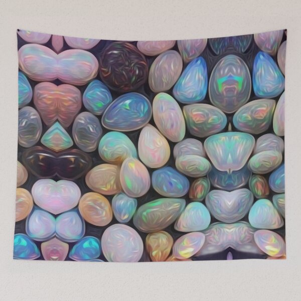 Item preview, Pattern - colorful stones - watercolor design illustration designed and sold by SketchyDuette.