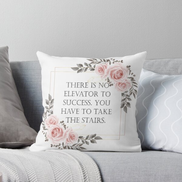 Item preview, There is no elevator to success. You have to take the stairs, Motivational Quote, Inspirational, Roses, Floral design designed and sold by belllieve.