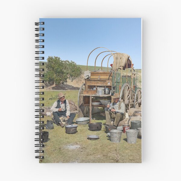 Item preview, Texas cowboys in 1900 — a chuckwagon lunch during a cattle roundup designed and sold by Sanna Dullaway.
